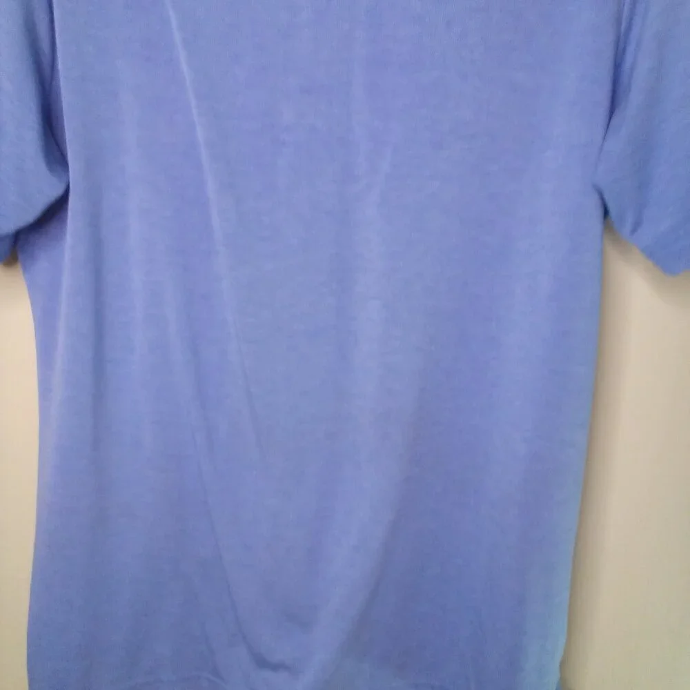 Adidas Polo Shirt Men M Mountaintop Golf Short Sleeve Blue